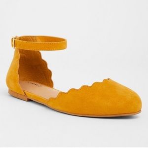 Torrid Mustard Strap Flats Size 10.5